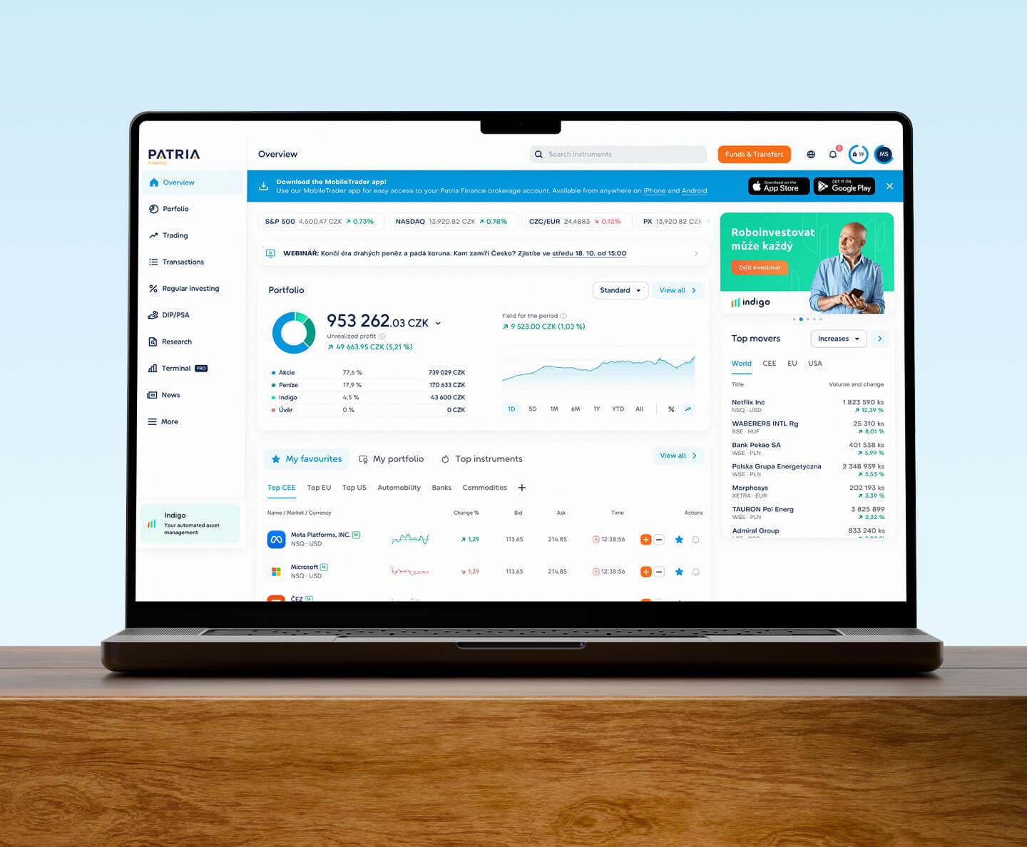 We work for the largest broker in the Czech Republic